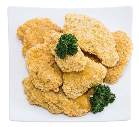 Portion Of Chicken Nuggets On White Stock Photo Image Of Portion