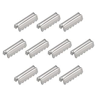 Belt Buckle End Tips Pcs Ribbon Crimp End Fasteners Silver Tone