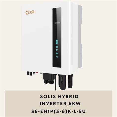 6kw S6 Solis Hybrid Inverter S6 EH1P 3 6 K L EU Shopee Philippines