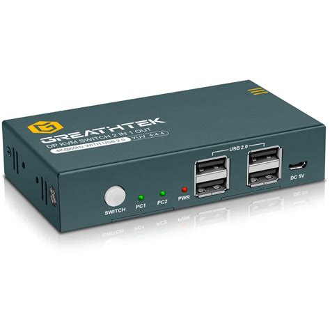 Greathtek Displayport Kvm Switch Dp Port Usb K Hz Pc