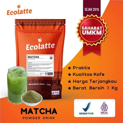 Jual Matcha Kg Ecolatte Powder Drink Bubuk Minuman Enak Berkualitas