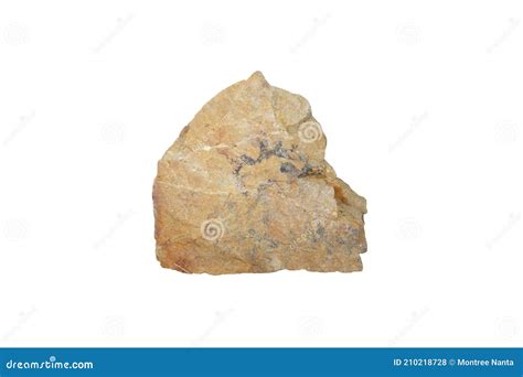 Sample Of Quartzite Rock Isolated On White Background Stock Photo