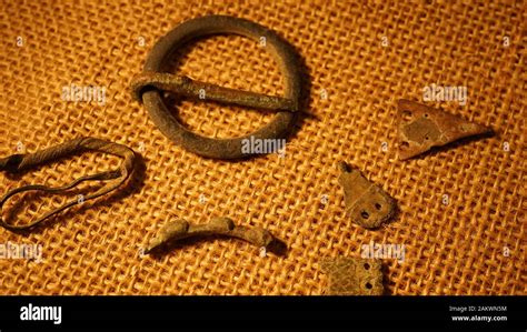 excavated anglo-saxon metalwork from lincolnshire Stock Photo - Alamy