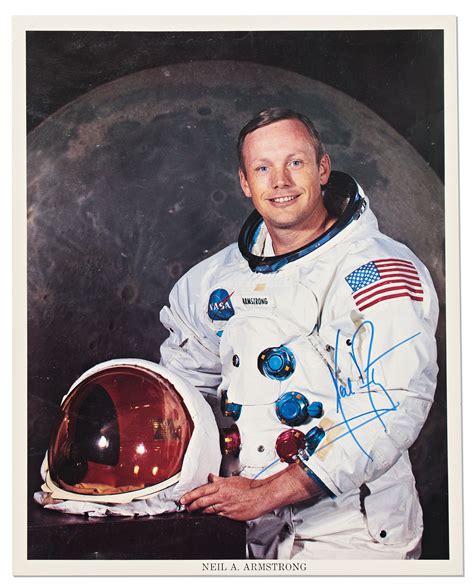 Lot Detail Neil Armstrong Signed 8 X 10 Nasa White Spacesuit