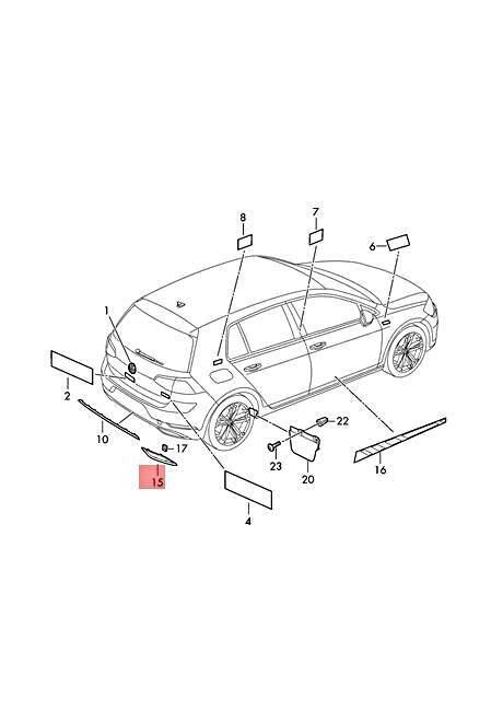 Genuine Vw Golf R32 Gti Rabbit Variant 4motion Trim Right Rear