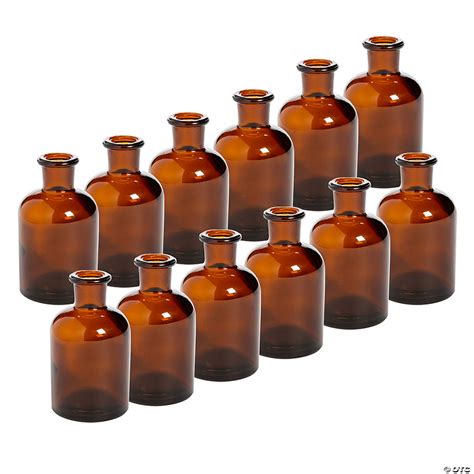 Bulk Smaller Amber Glass Bud Vases 12 Pc Oriental Trading