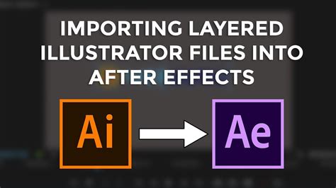 How To Import Adobe Illustrator Layers Into Adobe After Effects In 2023 Youtube