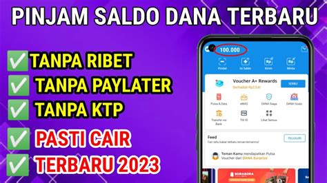 Tanpa KTP Cara Pinjam Uang Di Dana Langsung Cair Pinjaman Saldo Dana