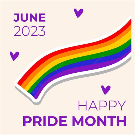 Premium Vector Happy Pride Month Banner Lgbt Rainbow Lgbt Flag