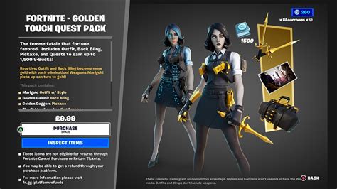 Fortnite Golden Touch Quest Pack Returns With New Edit Style Youtube