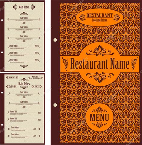 Restaurant Menu Design Template Vector Stock Vector Image By ©ollevita 29446133