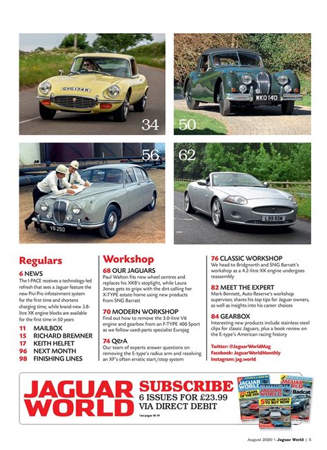 Jaguar World Magazine August 2020 Subscriptions Pocketmags