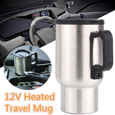 450ml Stainless Steel Water Heater Car Kettle Portable Auto 12v Hot