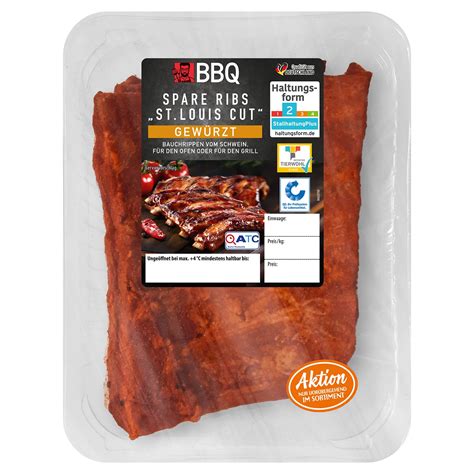 Bbq Spare Ribs St Louis Cut G Aldi S D