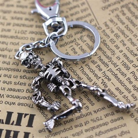 Skeleton Key Chain Keychain Skull Accessories Key Rings