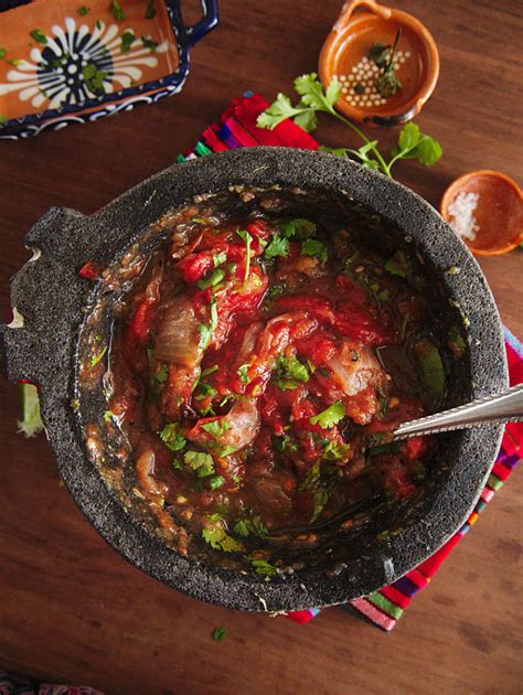 How To Make Molcajete Salsa Mexican Made Meatless™