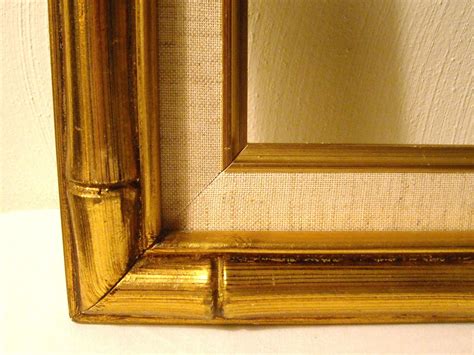 Large Vintage Gold Bamboo Frame Etsy