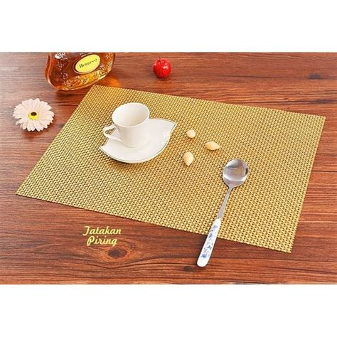 Jual Alas Tatakan Piring Placemat Dekorasi Meja Makan Set Isi