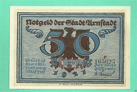 Germany Arnstadt Pfg Unc Gem Notgeld Wqs