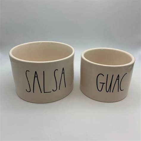 Rae Dunn Dining Rae Dunn Salsa Guac Farmhouse Dipping Dishes Set