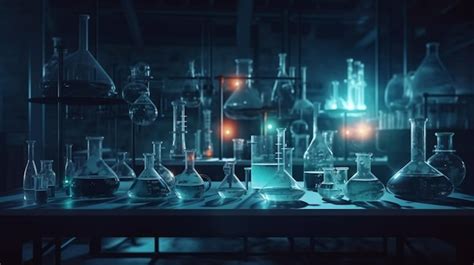 Premium Photo Chemical Laboratory Background Laboratory Concept