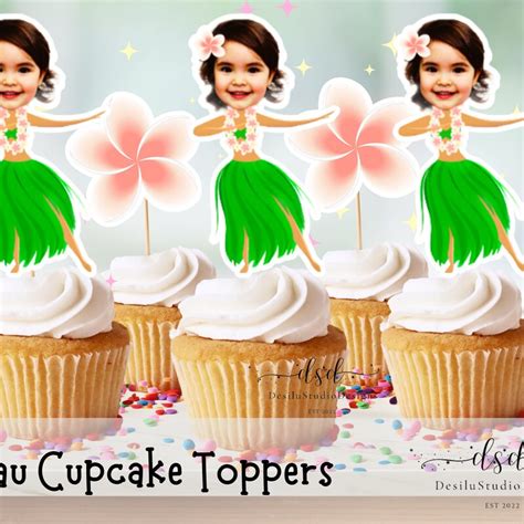 Luau Cupcake Toppers Etsy