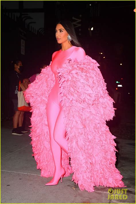 Photo: kim kardashian wows in pink outfit for snl after party 14 | Photo 4641421 | Just Jared ...