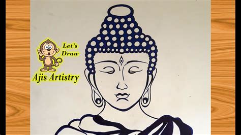 How To Draw Buddha Gowthama Buddha Drawing Buddha Drawing Step By Step