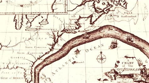 Map Of The Gulf Stream Created By Benjamin Franklin Map Cartography