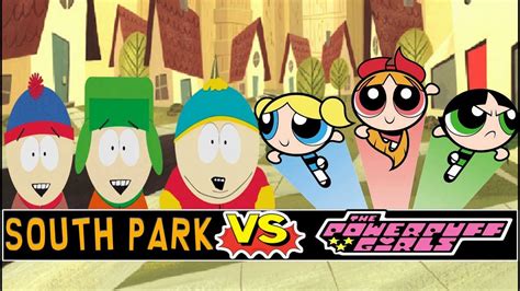 M U G E N Battles Cartman Stan Kyle Vs Blossom Bubbles Buttercup South Park Vs Powerpuff