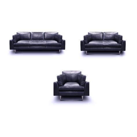 Westland And Birch 3 Piece Leather Living Room Set Wayfair Canada