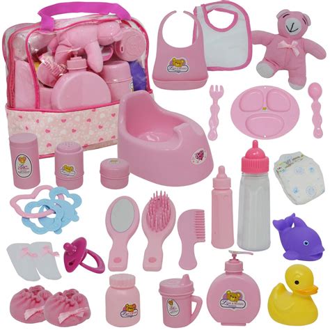 Baby Doll Diaper Bag Set Doll Feeding Set With Baby Doll Accessories