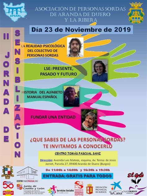 Jornadas De Sensibilización De Apsar En Aranda 23 Noviembre 2019