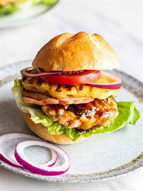 Hawaiian Teriyaki Chicken Burgers Sunkissed Kitchen