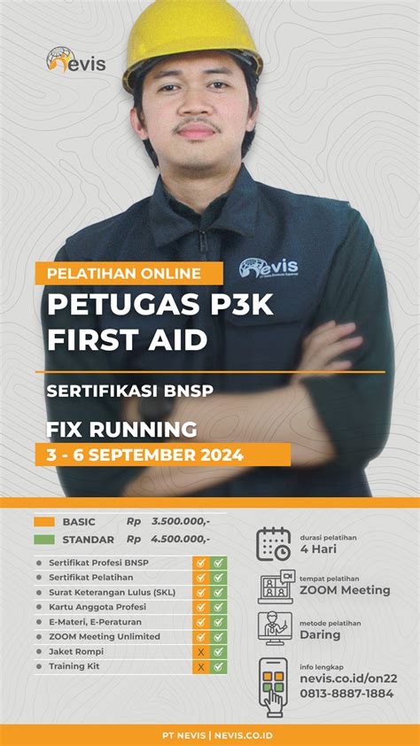 Pelatihan Petugas P3k First Aid Sertifikasi Bnsp Online Nevis