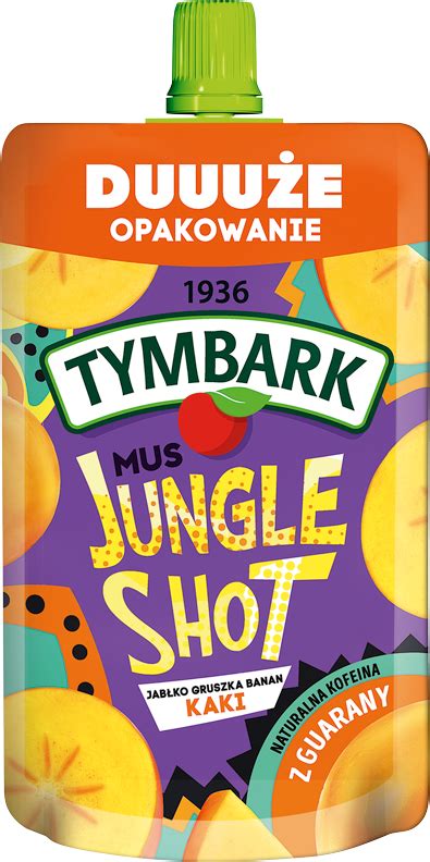 Tymbark Jungle Shot mus owocowy jabłko gruszka banan kaki 200 g