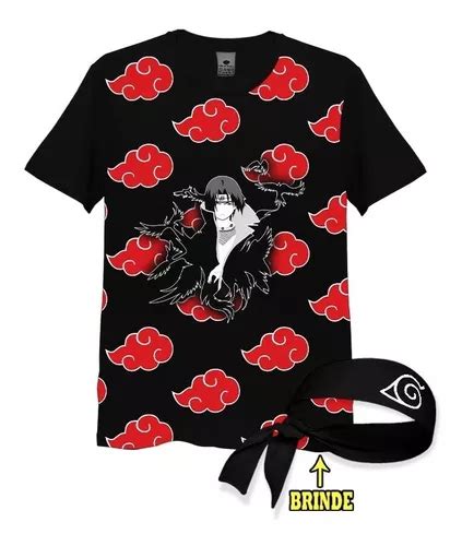 Camisa Camiseta Full 3d Bandana Naruto Anime Akatsuki Nuvem MercadoLivre