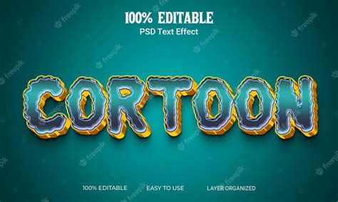 Premium Psd Cortoon 3d Text Effect Editable File