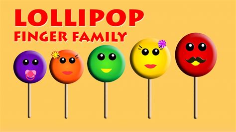 Lollipop Finger Family Nursery Rhymes - YouTube