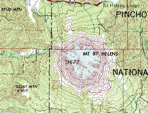 Mt St Helens Before And After Maps Topozone