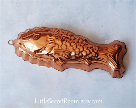 Vintage Copper Moldkitchen Mold Salmon Mousseline Pate De Etsy