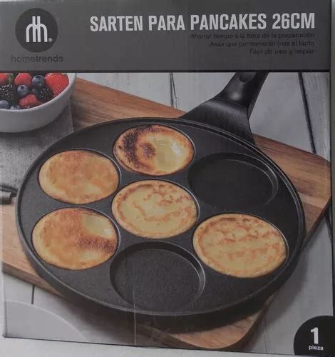 Sartén Para Hot Cakes Pancakes Con Antiadherente Hometrends Color Negro MercadoLibre