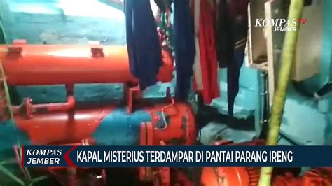 Kapal Misterius Tanpa Awak Terdampar Di Pantai Alas Purwo Banyuwangi