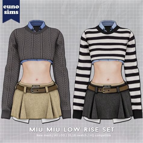 April Gift Miu Miu Collection 2 Euno Sims Sims 4 Mods Clothes Sims