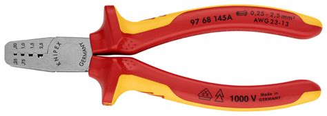 Knipex 97 68 145 A Szczypce Do Zagniatania Tulejek Kablowych VDE