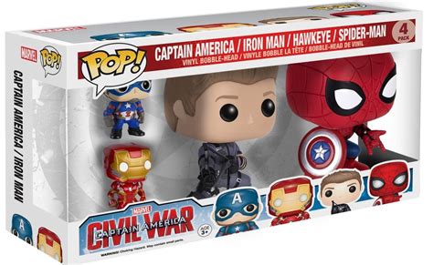 Funko Pop Marvel Civil Wars Captain America Figura Pack Capitan