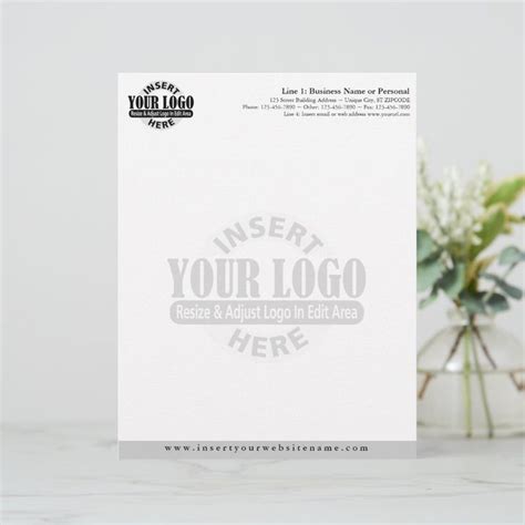 Basic Business Letterhead With Watermark Zazzle Letterhead