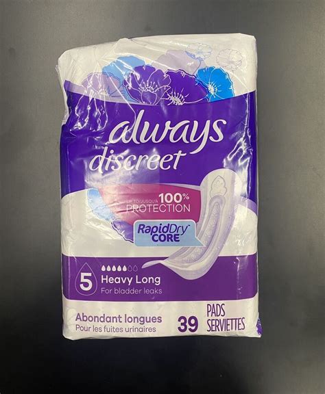 Always Pads Discreet Incontinent Pad L Long Length Maximum