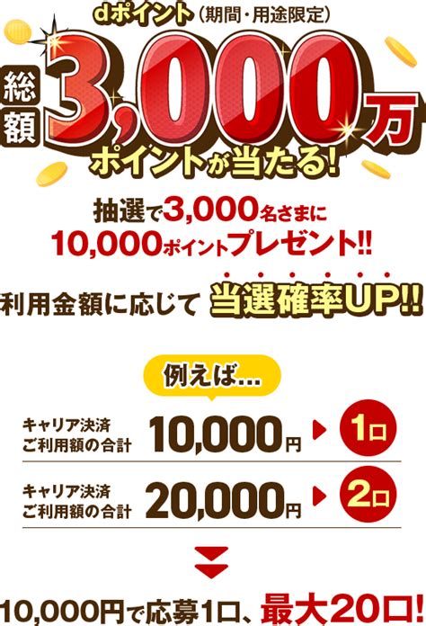 【dポイントクラブ】ドコモのキャリア決済ご利用でdポイント当たる！ キャンペーン