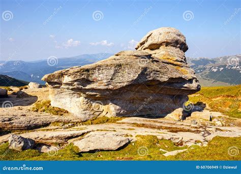 Geomorphologic Rocky Structures In Bucegi Mountains Stock Image Image